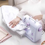 재봉틀 가정용 소형 전자동 휴대 자동 충전식 수선 후톈칭 완전 옷수선 6805 페달 부품 : SHINET