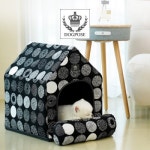 반려동물 도그포즈 블랙아트 하우스 강아지 고양이 집 하우스 공간 : 구름블리