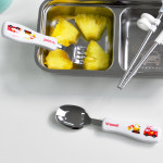 키친유 부릉부릉 아기 꼬마 스텐 304 스푼 포크 수저통 세트 어린이 수저 유아 숟가락 : 씨에스동양상사