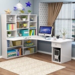 ㄱ자형 책상 책장 D타입 써니 세트 학생용 책꽂이 1 도톰 왼쪽 연호두 ㄱ책상 회전 L형 등학생 월넛 모서리 1 D타입 연호두 도톰 : 빛의수입