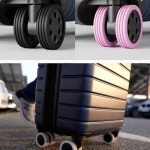 캐리커버핏 8P 여행용 캐리어 바퀴 마모 방지 커버 실리콘 휠 보호 소음방지 다용도가능 : 르브르망