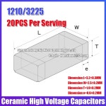20 X5R 캐패시터 16V 무극성 고전압 세라믹 3V 10V 35V 686M 커패시터 3225 개 1210 68UF 25V 6 SMD 50V : 트렌디구대47