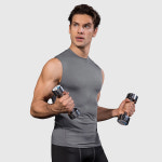 서락 바디핏 남성 슬림 기능성 민소매(그레이) (XL) 남성헬스복 남자나시티 헬스나시 : 모두의 서락