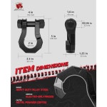 앰불 3/4인치 D 링 섀클, 44 000파운드 브레이크 강도 쉬운 개방형 견인 윈치 스트랩 오프로드 차량 복구용 7/8인치 나사 핀이 장착된 헤비 듀티... 