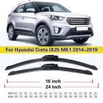 현대 Creta IX25 MK1 2014 - 2019 앞 유리 윈드 스크린 창 24 + 16 + 11 용 와이퍼 전면 및 후면 블레이드 세트 키트 : 귀화종합몰