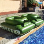 탱크 튜브 수영장 물대포 대형 풀장 물놀이 물총 싸움 소형 탱크+수동펌프 : 씨유코스트