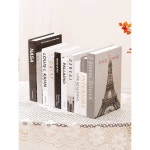 책장식 장식책 시뮬레이션 모델 거실소품 북카페 럭셔리 인테리어 책 화이트 인조 화이트 4권 : 셀렉트샵포유