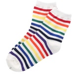 애시카마 캐주얼양말 화이트 5켤레 패션양말 세트 기본 무지개 여성 : 하이우리마트