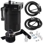 포드 F150 5 0L 2 7EB 3 5EB 11 22 익스페디션 5L 에코부스트 18 브리더 필터 350ml 블랙 HTRACING과 호환되는 POSENG 오일 캐치 캔 배플... 
