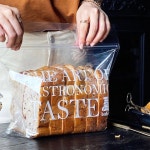 투명한 식빵 봉투 레터링 다크 용기 투명창 빵비닐 지퍼백 포장지 크로와상 홈베이킹 50장 : 찐템 하우스