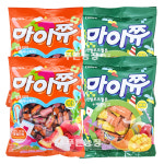 크라운 새콤달콤 딸기 블루베리소다향 200g x 2봉지 + 포도 복숭아 200g x 2봉지 : 푸른농장몰