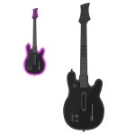 PS4/PS3/PC용 JJDWIN 무선 기타 히어로 컨트롤러 - 히어로, 록 밴드 & 클론 게임용 기타, 스트랩 동글이 포함된 포트나이트 페스티벌, 블랙... 