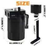 포드 F150 5 0L 2 7EB 3 5EB 11 22 익스페디션 5L 에코부스트 18 브리더 필터 350ml 블랙 HTRACING과 호환되는 POSENG 오일 캐치 캔 배플... 