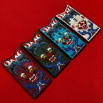 한국 전통 자수 패치 벨크로 와펜 [[조선 장방패 귀면 패치S] 가방장식 edc8ang : edc8ang