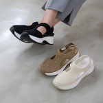 [G3570] 여성 키높이 5cm 발편한 쿠션 큐빅 스판 슬링백샌들 : 새로이클라쓰