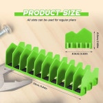자나두드 플라이어 정리함 랙, 미끄럼 방지 고무 베이스가 있는 10슬롯 커터 홀더, 도구 상자 드로우용 서랍 2, 녹색 Green : 우리당당마켓