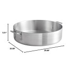 소로 에센셜 - 28 QT. 리벳 손잡이가 있는 알루미늄 브레이저 중간 무게 4MM 두께 냄비 조리기구로 소팅 시어링 및 팬 프라이팬 가정용 주방... 