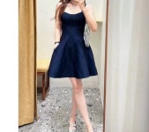 [수입]니트 플레어 원피스 : 위드 골드마카롱