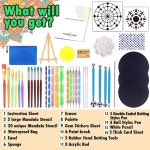 인스너그 만다라 도팅 도구 페인팅 키트 - 락 닷 페인트 스텐실 세트 아트 공예 용품 네일 스톤 드로잉 홈 데코 활동용 트레이 브러시 지퍼 펜... 