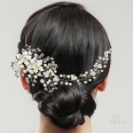 바이현샵 웨딩 헤어 핀 진주핀 웨딩촬영소품 : 바이현샵