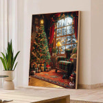 페인팅 크리스마스 트리 거실 장식 풍경화 diy 명화그리기 그림 색칠하기 취미 유화 캔버스 : 바스케토피아