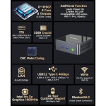 GMKtec 미니 PC 인텔 코어 i7-1195G7 5 0GHz 32GB DDR4 1TB SSD 데스크탑 컴퓨터 WiFi 6, BT 2/DP, HDMI/RJ45 2 5G/USB4 : 마일픽