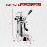 라 파보니 스트라디바리 - 밀라노 16컵 레버 에스프레소 머신 커브 레버, 54온스 니켈 도금 단일 보일러 난방 시스템 및 듀얼 프로팅 옵션이... 