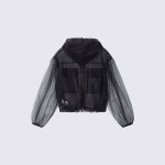 썸머 메쉬 벌룬 후드 점퍼 (BLACK) : superthings