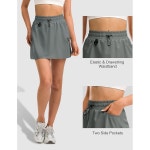 여름 여행 아웃도어 2025를 위한 여성 하이킹 카고 코트 골프 스커트 5포켓 테니스 드레시 캐주얼 16인치 Dark Grey X-Large : 셀반테