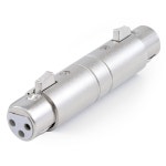 SIRS-E 3핀 XLR 여성에서 여성 DMX 젠더 체인저 어댑터 30034 (ENTTEC 인터페이스, 컨트롤러 및 케이블용) (5팩) : DS상사a5