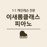 [우리집피아노쌤] 1:1 개인레슨 (주1회/40분) : 우리집 피아노쌤
