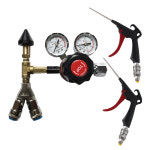 NEW 헬륨가스 주입기 2구 easy(고급)  헬륨 게이지 푸쉬,건 제귤레이터 : 코리아에어