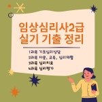 임상심리사 2급 실기 기출 요약자료 (총 29페이지 PDF) : 노란꽃심리상담센터