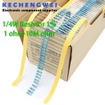 100pcs 1/4W 1R~22M 1% 금속 필름 저항기 옴 : 리치상사16