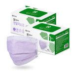 유한킴벌리 바이올렛 플러스 덴탈마스크 100매 중형 국산 의약외품 : 유한킴벌리 헬스케어