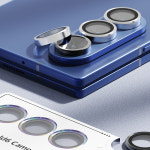 후면 메탈 링 필름 카메라 렌즈 강화유리 보호 프레임 고선명 방탄 클리어 레인보우, 갤럭시Z 폴드5, 2매입 : 누아트