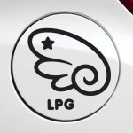 주유구스티커 천사날개 LPG 우측형 블랙 주유구안내스티커 차량스티커 : 브샘