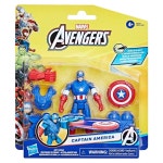 Marvel 에픽 히어로 시리즈 배틀 기어 캡틴 아메리카 액션 피규어 10.2cm(4인치) 어벤져스 슈퍼 히어로 장난감 : 홍길동