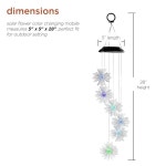 알파인 코퍼레이션 28인치 야외 태양광 발전 모바일, 색상 변경 LED 3D 꽃 제공 : 한입직구