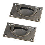 T TULEAD 플러시 풀 핸들 아연 합금 슬라이딩 도어 핑거 오목한 캐비닛 팩 나사 : 티유상점