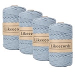 Likecords Macrame Cotton Codton Cord 3mm x 100m, Lope, 100 Lope String, 가방용 컬러풀 코튼 공예 코드, 식물 걸이, 공예품... 