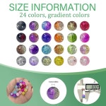 줄리마동 팔찌용 8mm 유리, 24색 원형 크리스탈 유리 팔찌 제작... 스페이서 참 액세서리 포함 (8MM, 크랙클 색상) 3 8MM 48Color : 레니스마켓