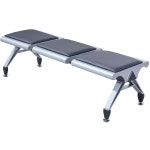 등받이없는 대기 의자 웨이팅 벤치 좌석 병원 약국 공항 블랙 3인용 : 온세계로