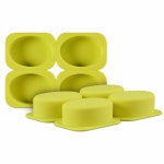 QELEG 2개 4셀 스펀지 타원형 비누 몰드 실리콘 비누 몰드 케이크 바 DIY 수제 비누 몰드 베이킹 트레이 Oval : 트윈스플라이