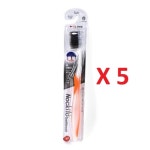 녹키토 숯칫솔(부드러운이중모) 5개 잇몸케어 약국판매용 : 동성약품