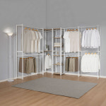 시스템 행거 이지홈 드레스룸 옷장 옷걸이 철제 조립식 2단행거 450 7size : 휴센