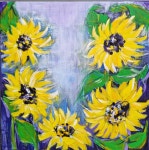 그림원화 아크릴그림 해바라기  30x30 : 테리네그림점빵