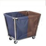 이동식 세탁물카트 바퀴형 빨래 수거함 호텔 린넨 바구니 8.6kg 브라운 : AVANI