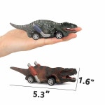 ZHFUYS 공룡 장난감 자동차, 3세에서 12세 사이의 소년 장난감 공룡 5.3인치 장난감 3,4,5,6,7,8,9,10,11,12세 소년용 풀폼 공룡 자동차... 