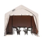 파고라 야외 근로자 쉼터 카페 주차장 정자 쉼터그늘막 육각형/280x380cm 좌석 3X3 두 개의 긴 면을 가진 들보 화이트 2X3 베이직 빔포함... 